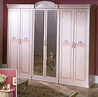 спальня Дана серия № 3 цвет декапе: шкаф 6-ти дверный с зеркалами